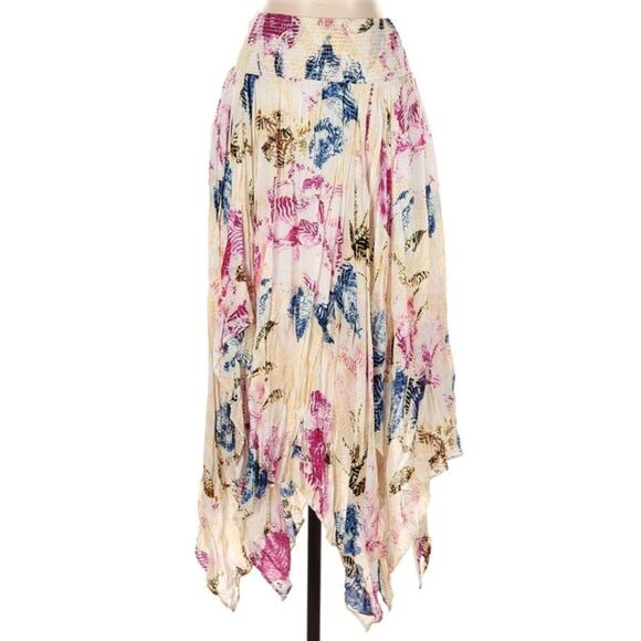 Free People Fly Away Floral Asymmetrical Small Skirt - Picture 5 of 8